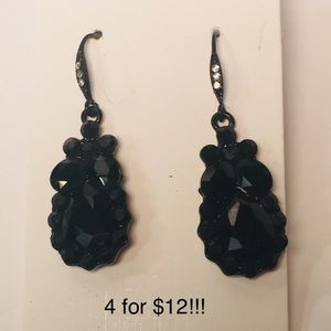 Jewelry - 4 for $12: Black Fancy Earrings Jewelry - 4 for $12: Black Fancy Earrings